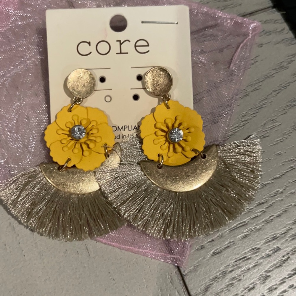 Core yellow Earrings